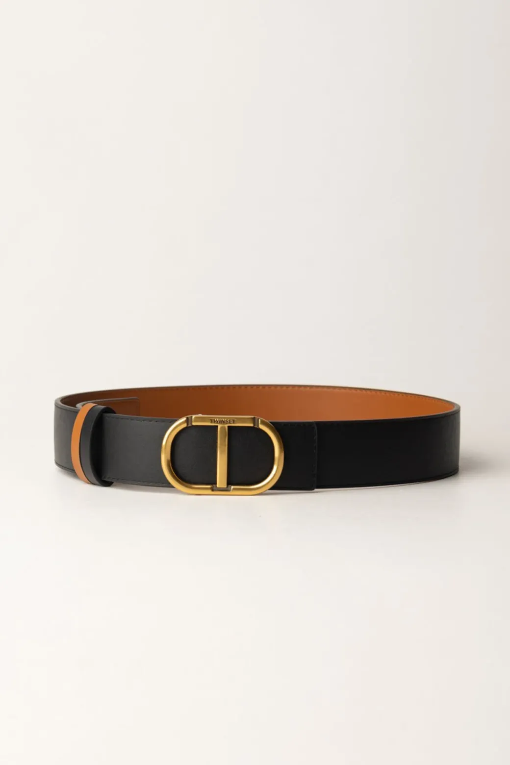 Donna Twin-set Cintura Reversibile con Logo Oval T