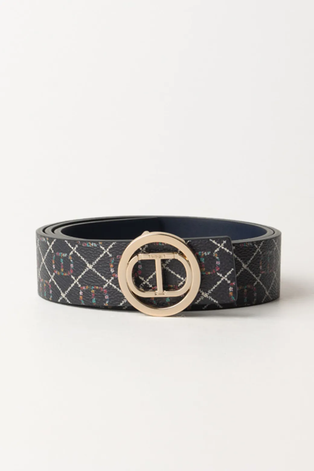 Donna Twin-set Cintura Reversibile con Stampa Loghi Oval T