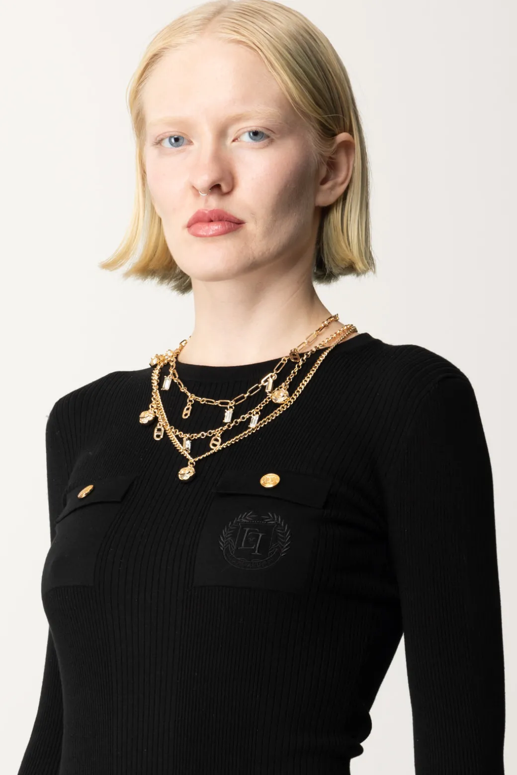 Donna Twin-set Collana Multifilo con Pendenti
