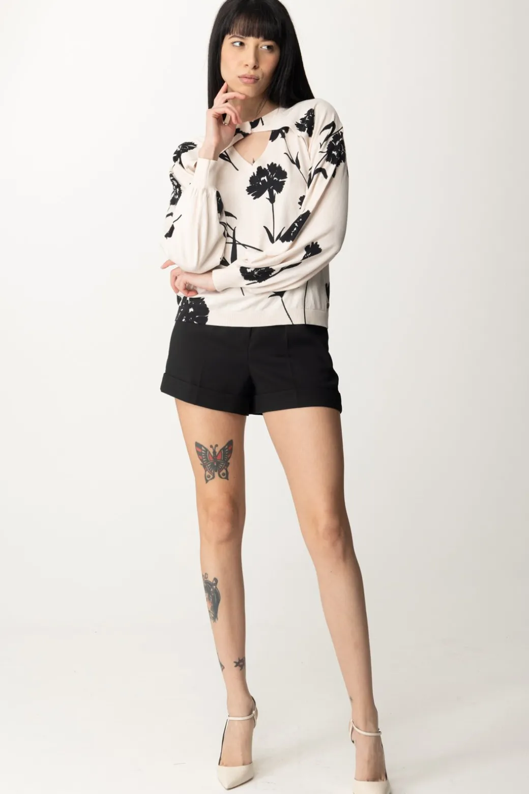 Donna Twin-set Completo Coprispalle e Top Stamapato