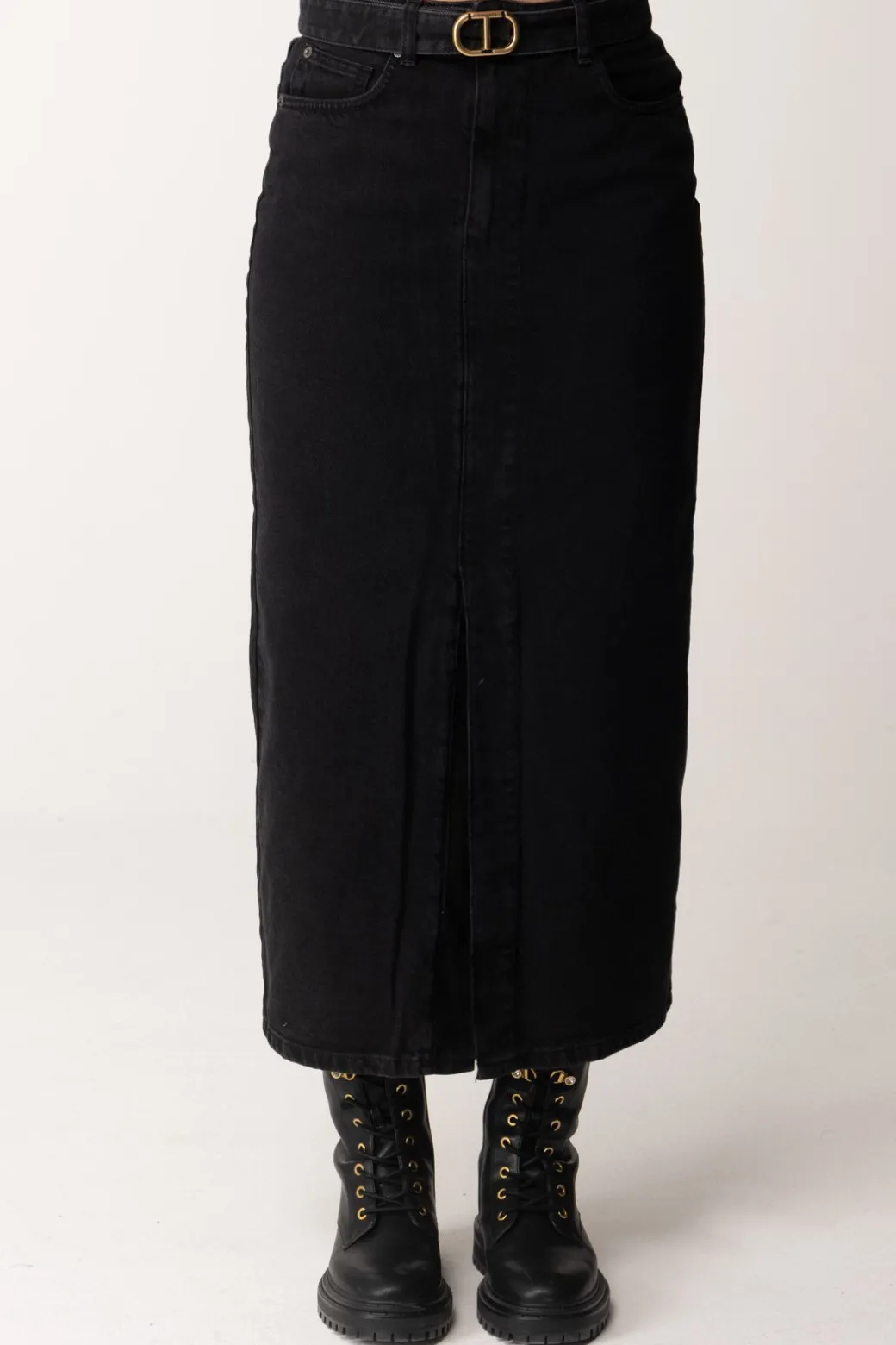 Donna Twin-set Gonna In Jeans con Cintura