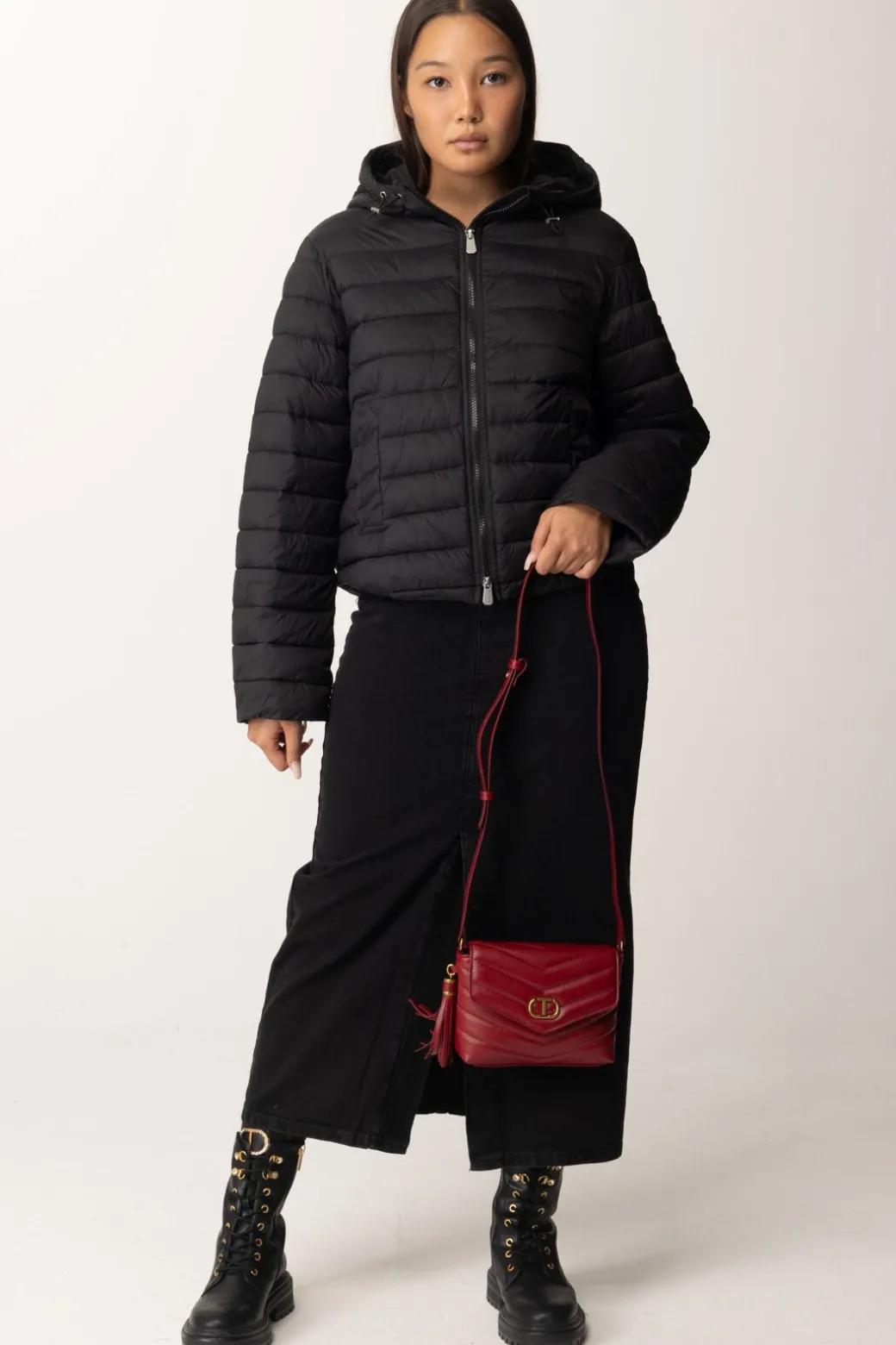 Donna Twin-set Gonna In Jeans con Cintura