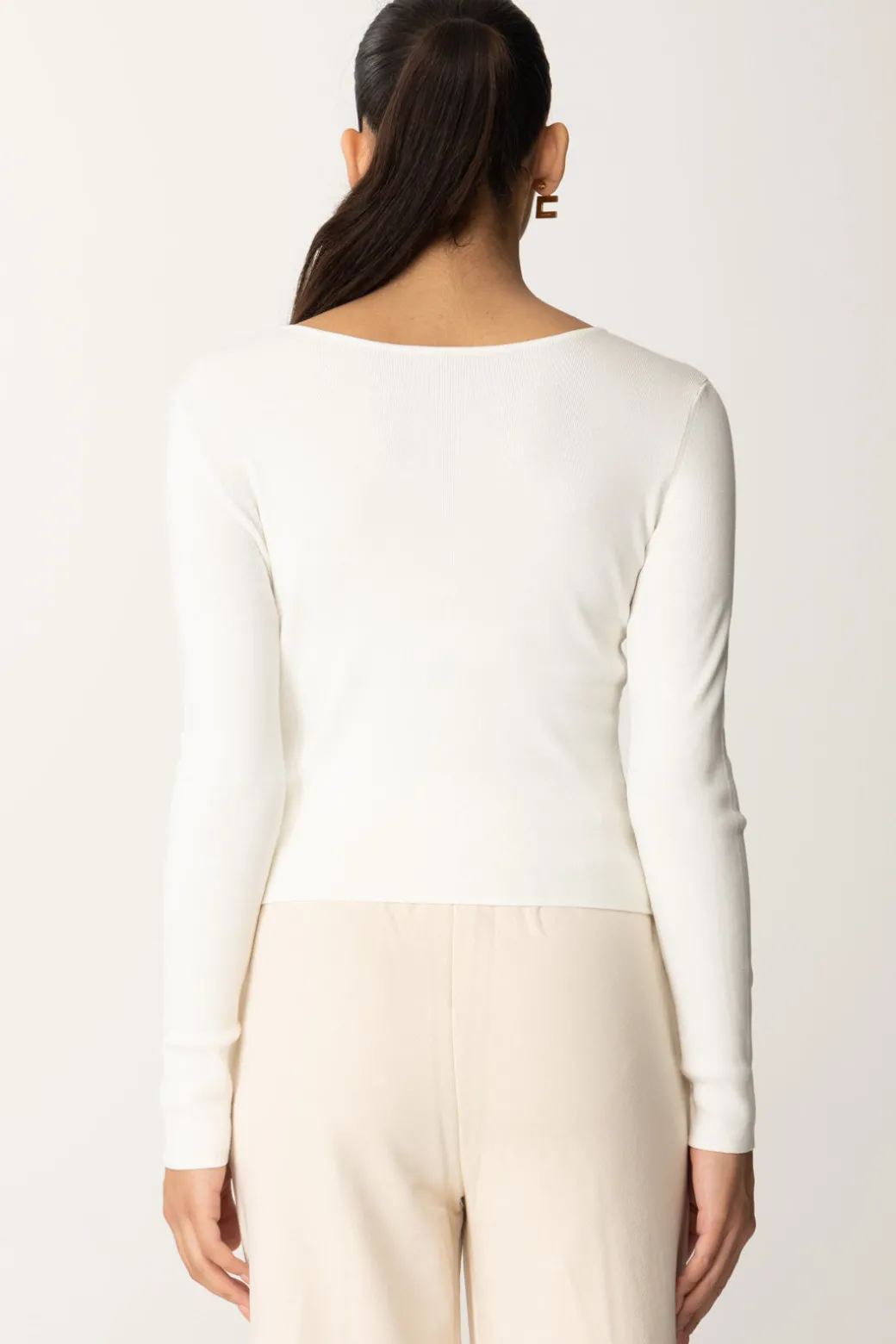 Donna Twin-set Maglia con Dettagli Logati