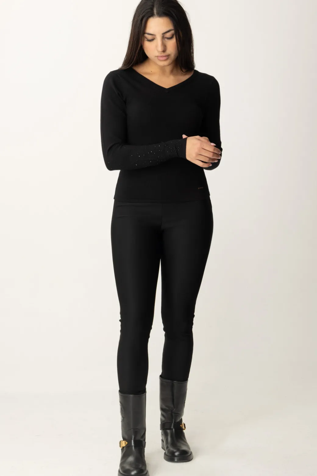 Donna Twin-set Maglia con Strass In Dégradé