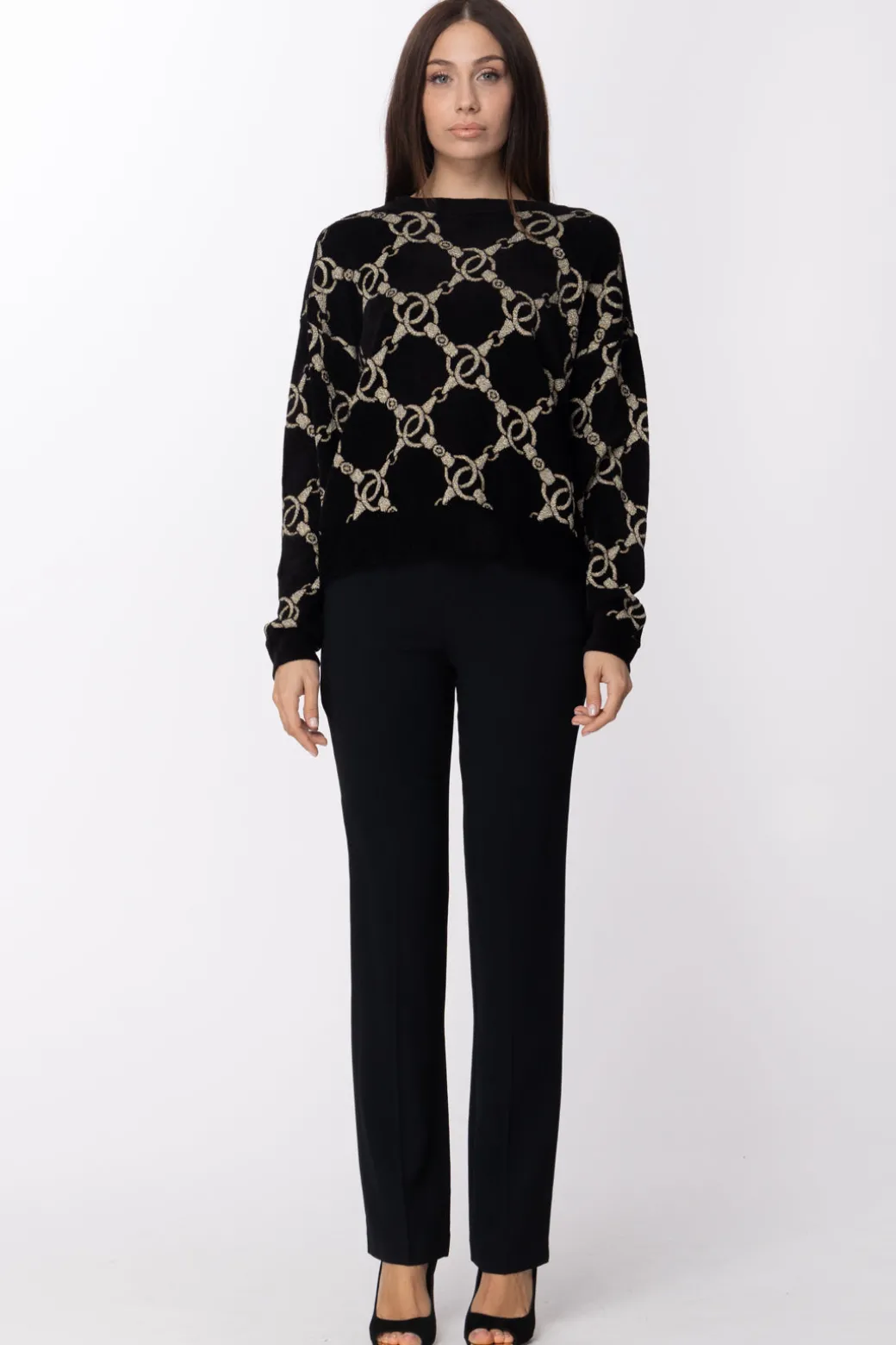 Donna Twin-set Maglia Girocollo con Stampa