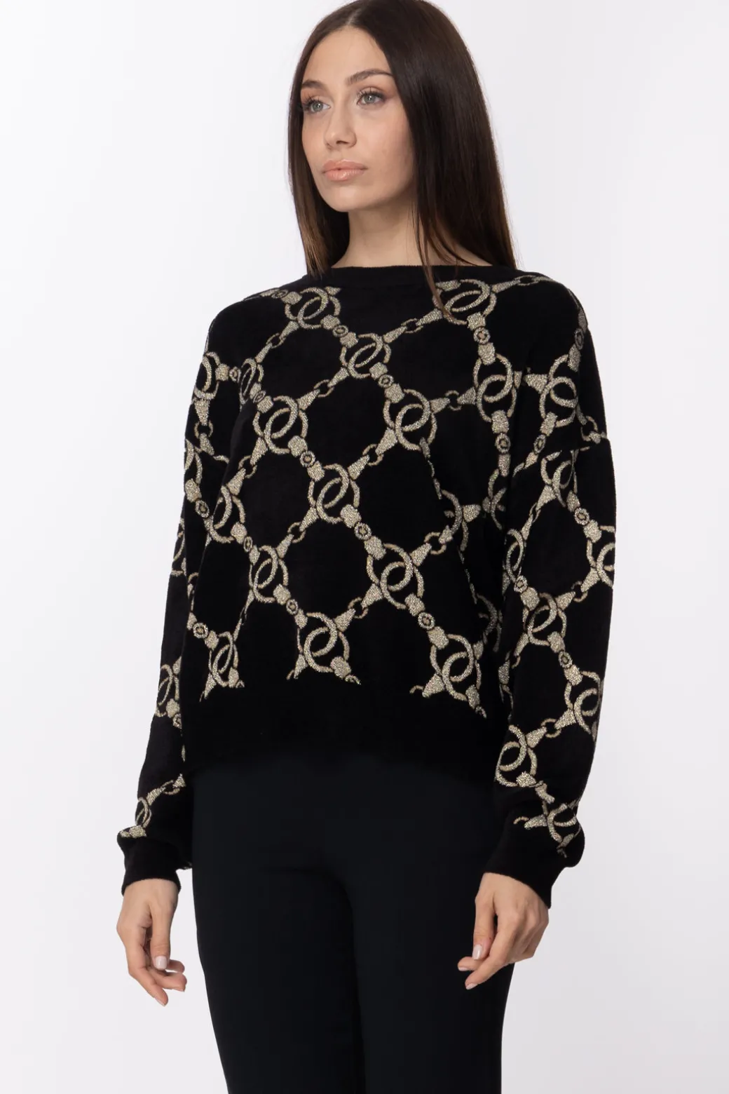 Donna Twin-set Maglia Girocollo con Stampa