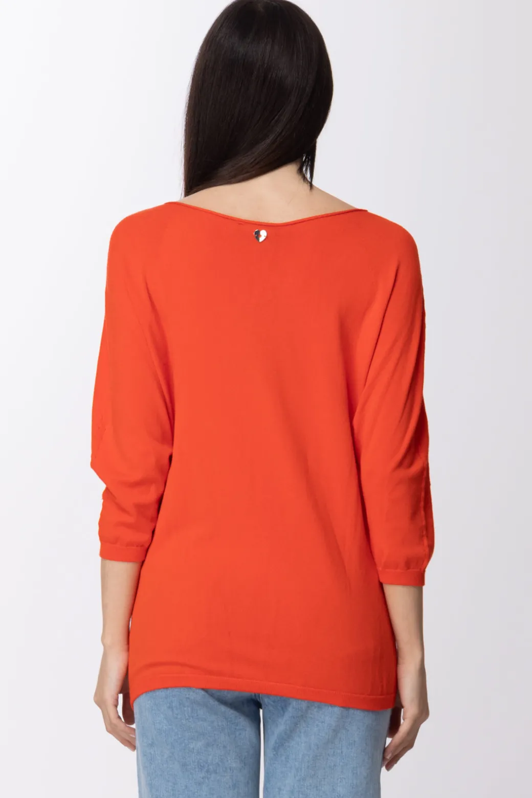 Donna Twin-set Maglia In Viscosa Stretch con Arricciatura e Cut Out