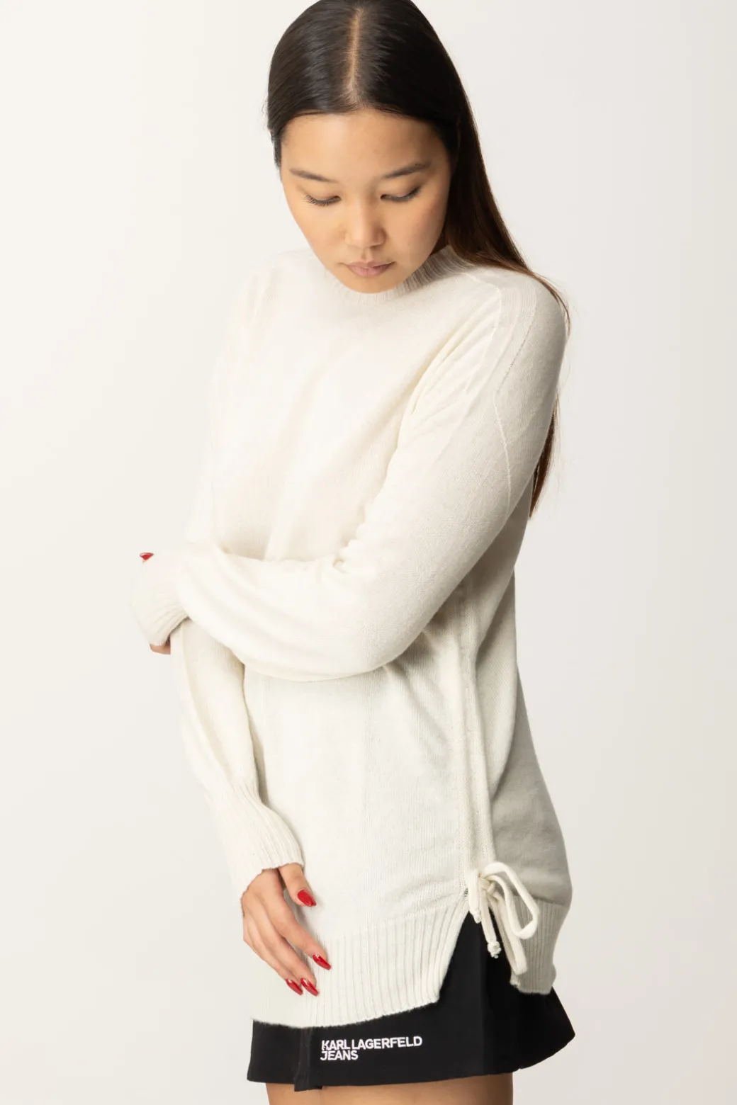 Donna Twin-set Maglione Ampio In Cashmere