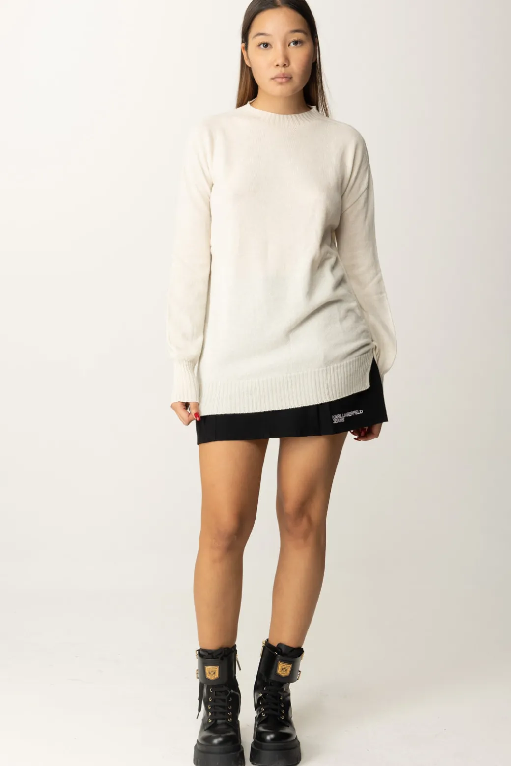 Donna Twin-set Maglione Ampio In Cashmere