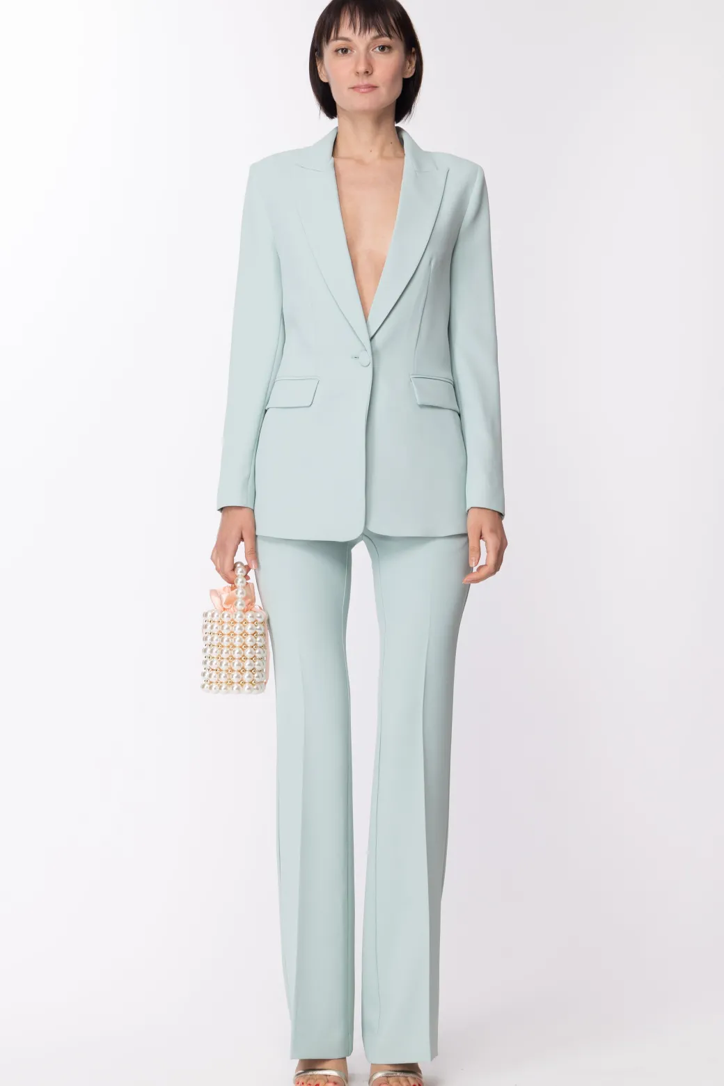 Donna Twin-set Pantalone a Zampa In Cady Crepe