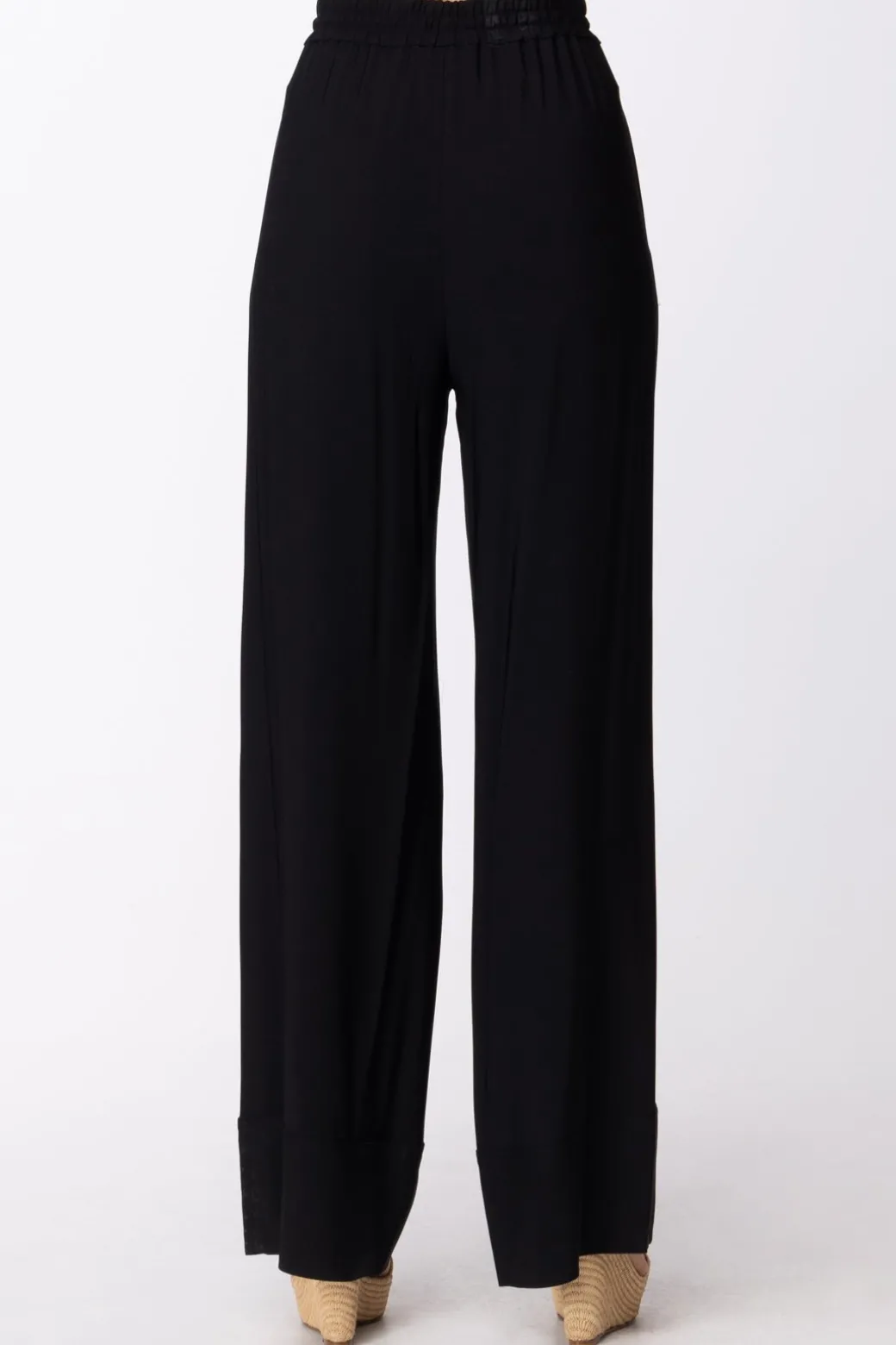 Donna Twin-set Pantaloni Ampi con Coulisse In Vita
