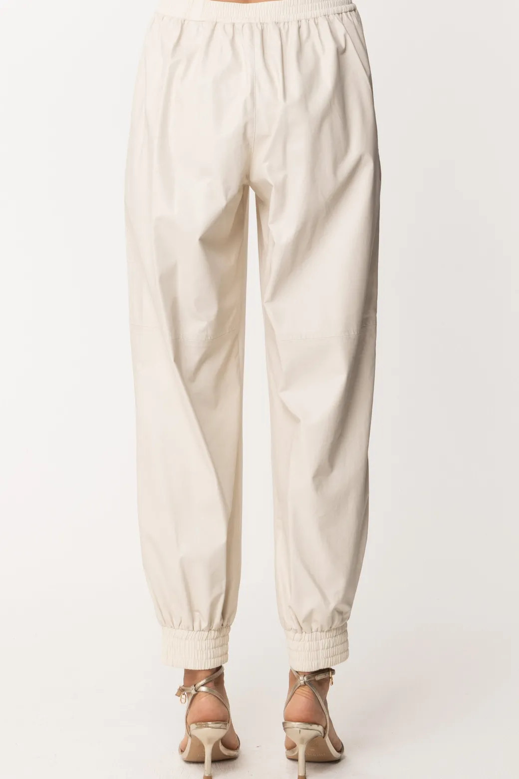 Donna Twin-set Pantaloni Jogging con Dettaglio In Ecopelle