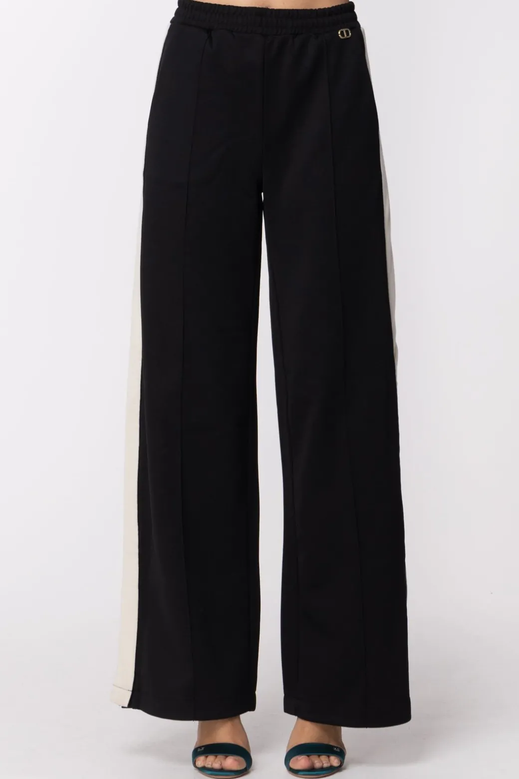 Donna Twin-set Pantaloni Palazzo In Maglia