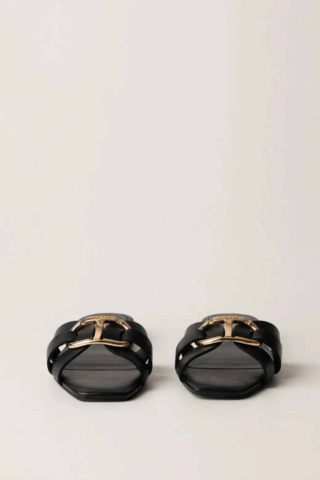 twinset_sandali_flat_con_logonero_2.webp Donna Twin-set Sandali Flat con Logo