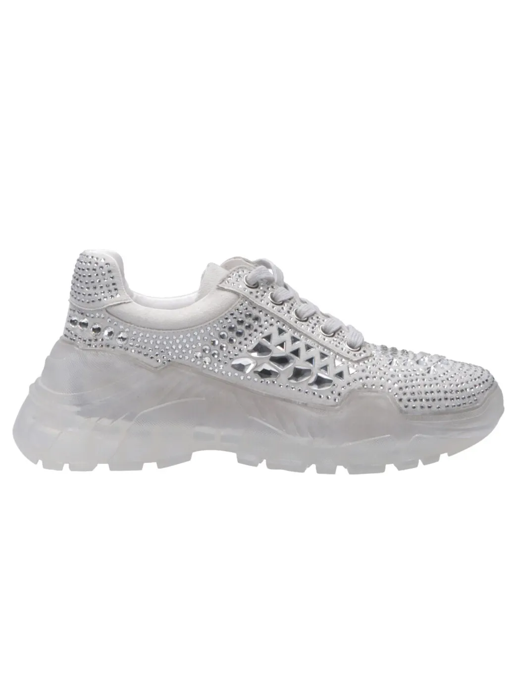 Donna Twin-set Sneaker Scamoscate con Strass