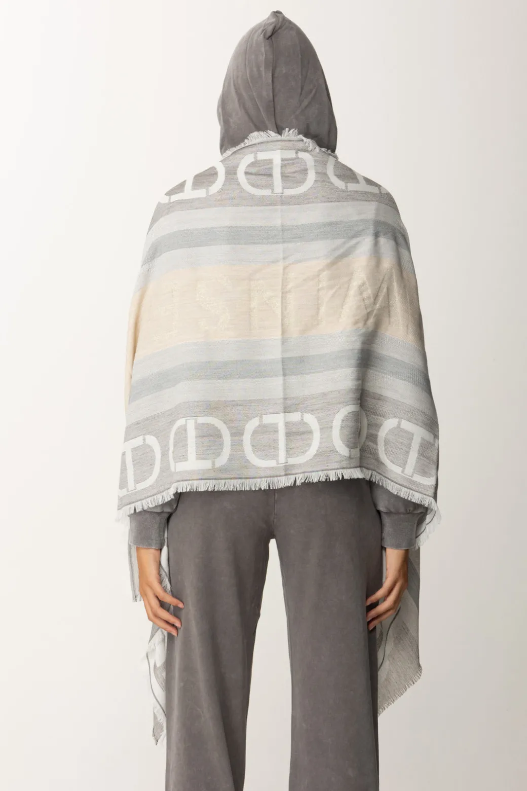 Donna Twin-set Stola con Stampa Logo