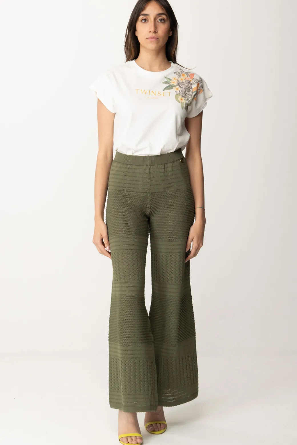 Donna Twin-set T-shirt con Stampa e Ricamo Logo
