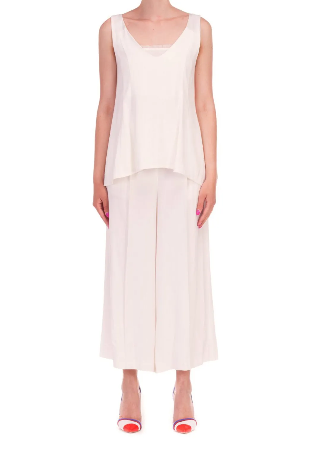 Donna Twin-set Tuta Ampia Effetto Completo