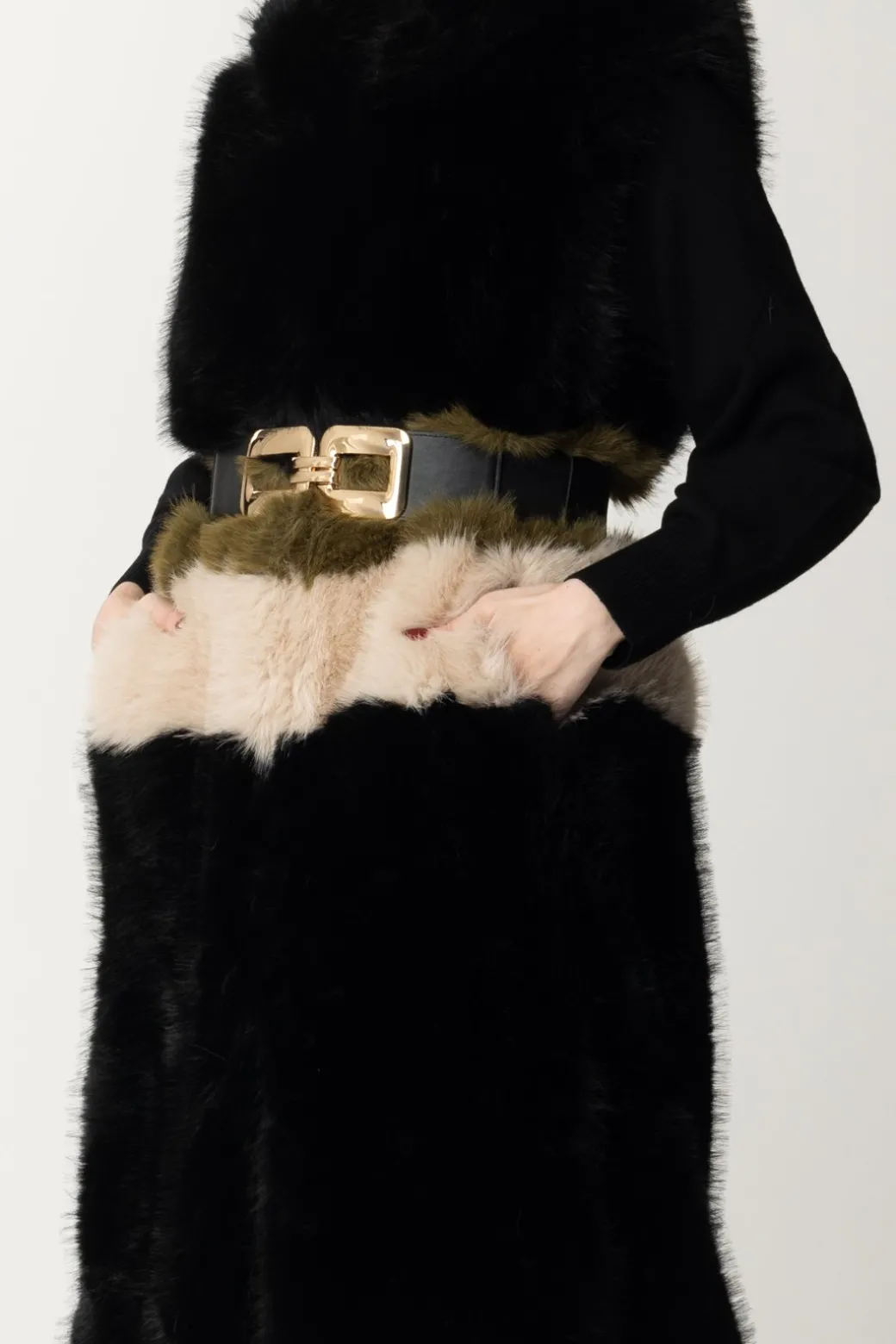 Donna Yes London Gilet In Ecopelliccia