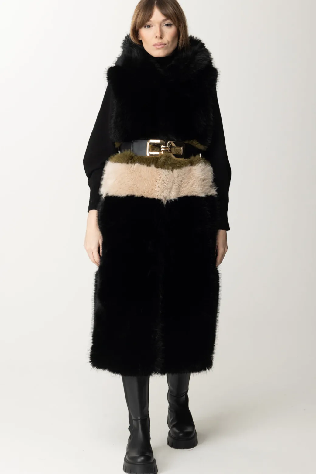 Donna Yes London Gilet In Ecopelliccia